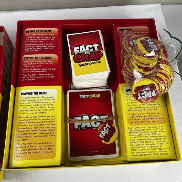 2011 Fact or Crap Board Game Family Game Trivia with Attitude, English Ages 12+ - Picture 10 of 16